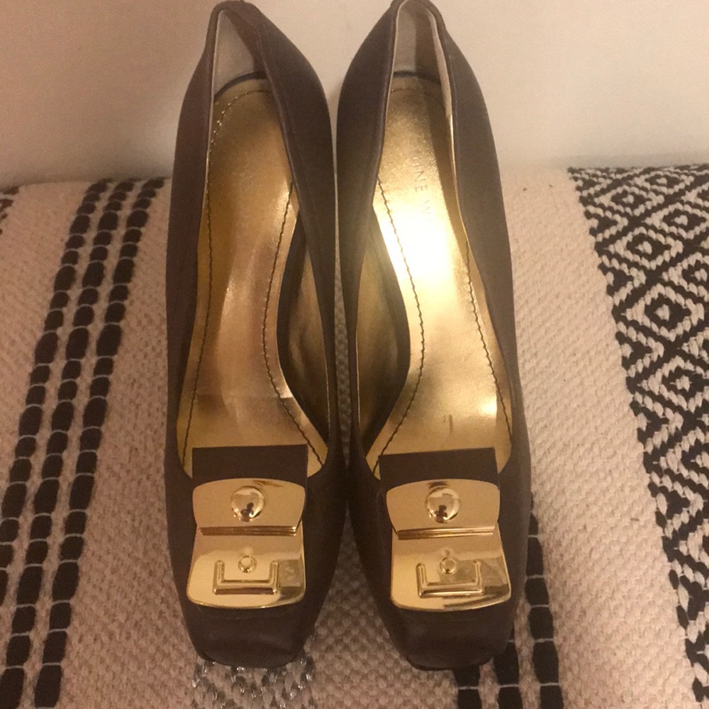Nine West (Brown) Leather Pump Heel